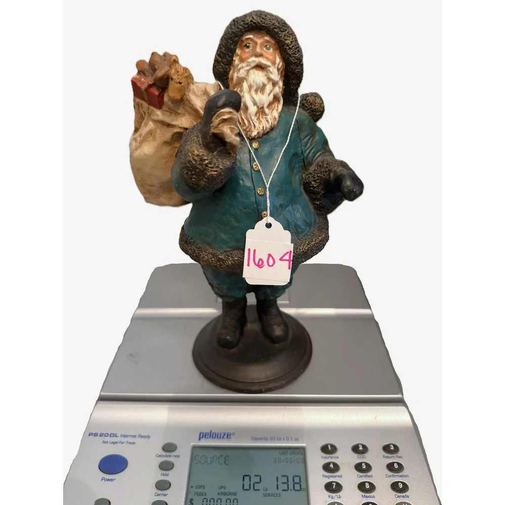 Vintage 1992 Delpha Jensen Artist Folk Art Santa 10